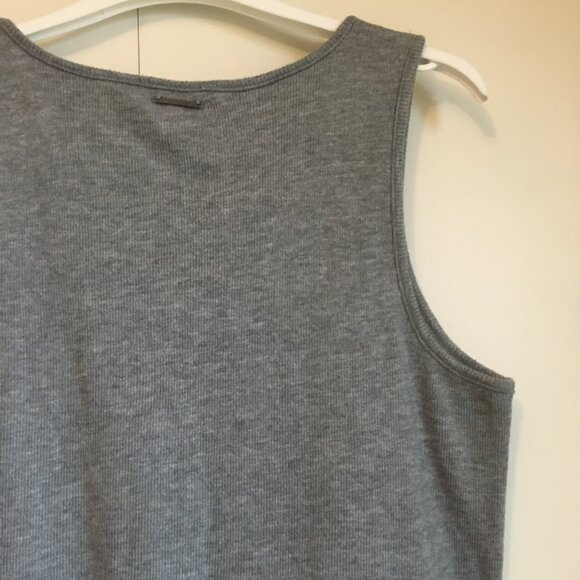 Grey Knit Thin Ribbed Tank Top - Picture 6 of 15